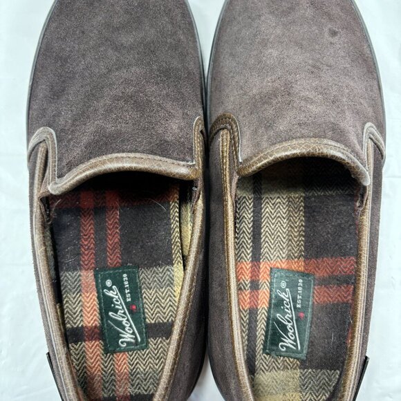 Woolrich Mens Brown Leather Slip On Loafer Shoes - Picture 4 of 14